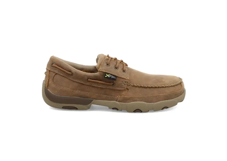ATSTです Twisted X Steel Toe Boat Shoe Driving Moc MetGuard Men's - Browns